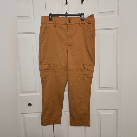 Cabi NWOT Womens Orange Paper Bag Cargo Pants Size 10 Style #604 - Picture 2 of 12